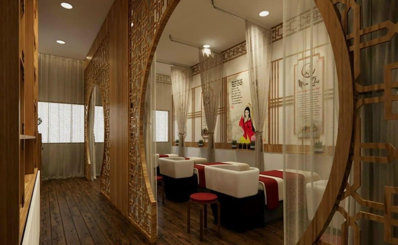thiết kế spa gội đầu dưỡng sinh